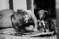 photo : Девочка и собака | photographer : Елена Галицкая